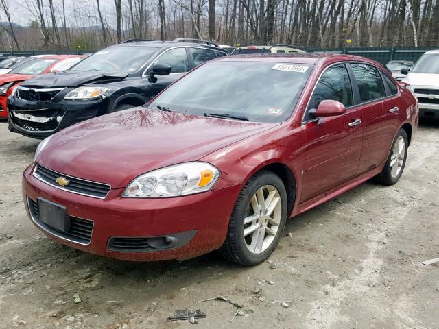 2G1WU57M291263847 - 2009 CHEVROLET IMPALA LTZ BURGUNDY photo 2