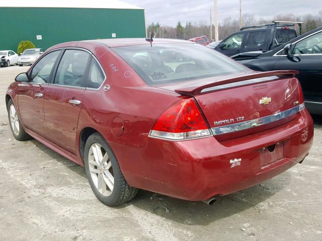 2G1WU57M291263847 - 2009 CHEVROLET IMPALA LTZ BURGUNDY photo 3