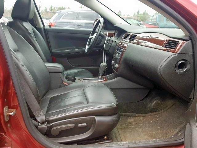 2G1WU57M291263847 - 2009 CHEVROLET IMPALA LTZ BURGUNDY photo 5