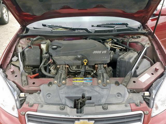 2G1WU57M291263847 - 2009 CHEVROLET IMPALA LTZ BURGUNDY photo 7