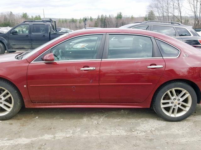 2G1WU57M291263847 - 2009 CHEVROLET IMPALA LTZ BURGUNDY photo 9