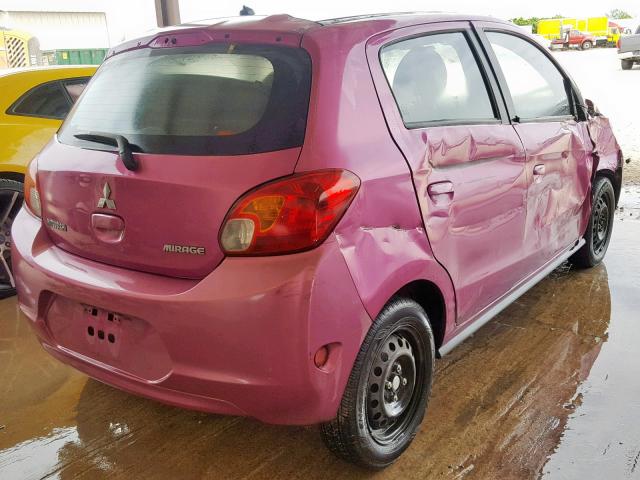 ML32A3HJ4FH060879 - 2015 MITSUBISHI MIRAGE DE PURPLE photo 4