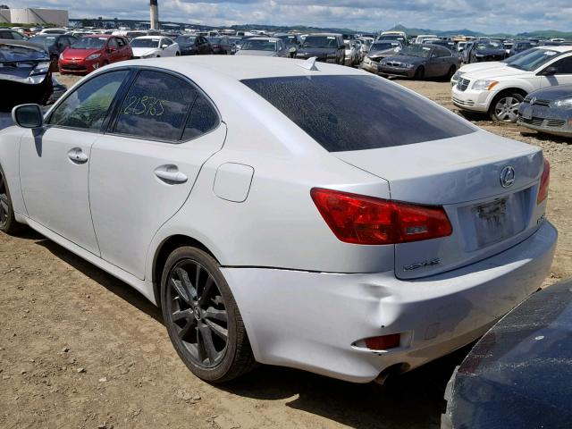 JTHBK262085060901 - 2008 LEXUS IS 250 WHITE photo 3