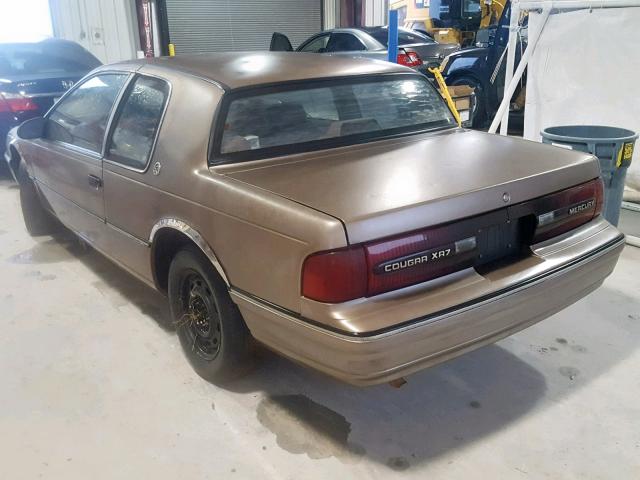 1MEPM6042MH614918 - 1991 MERCURY COUGAR LS GOLD photo 3