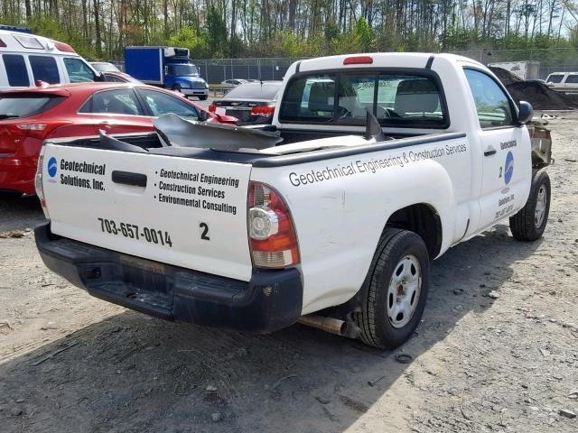 5TFNX4CNXBX004972 - 2011 TOYOTA TACOMA WHITE photo 4