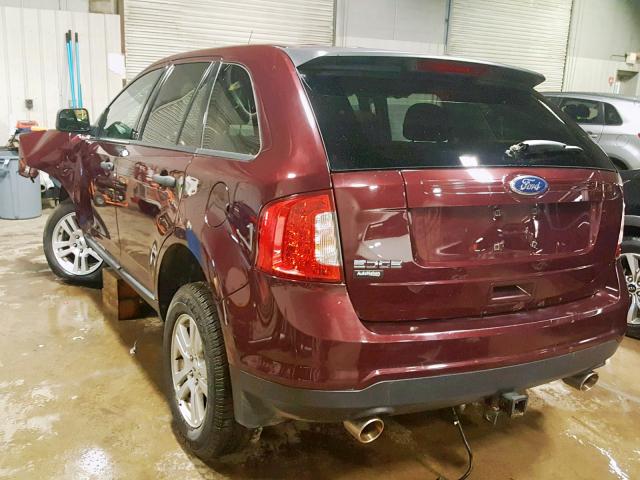 2FMDK3GC2BBA70805 - 2011 FORD EDGE SE MAROON photo 3