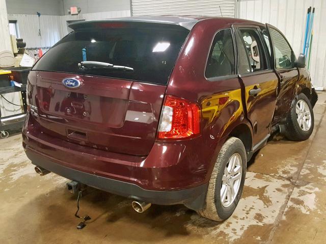 2FMDK3GC2BBA70805 - 2011 FORD EDGE SE MAROON photo 4