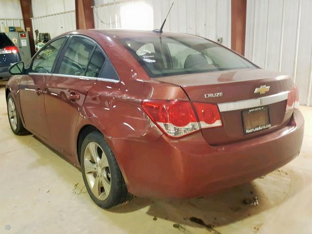 1G1PC5SH7C7397698 - 2012 CHEVROLET CRUZE LS MAROON photo 3