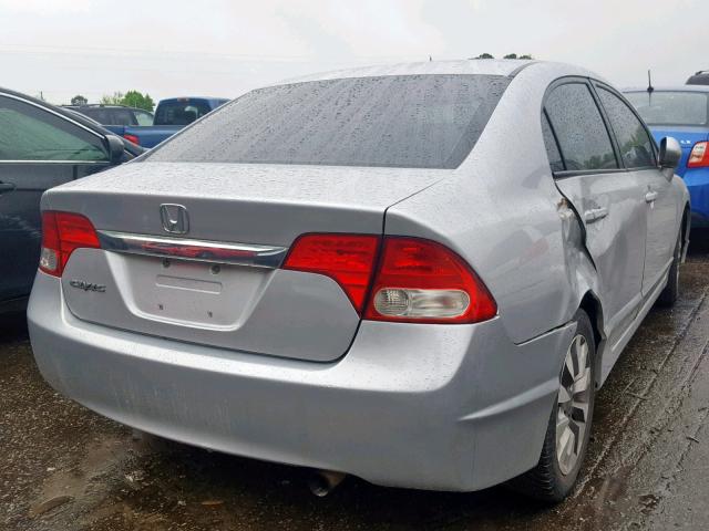 2HGFA15869H500895 - 2009 HONDA CIVIC EX ვერცხლისფერი ფოტო 4