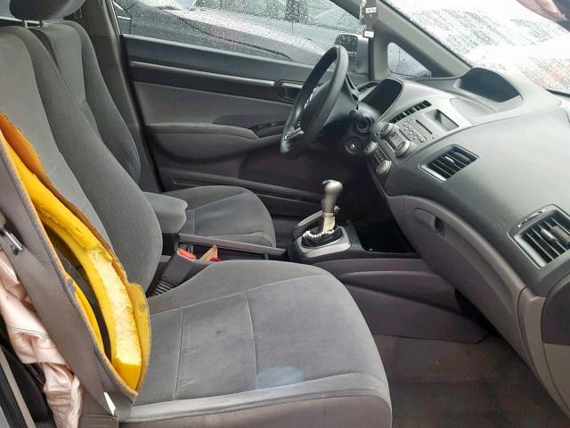 2HGFA15869H500895 - 2009 HONDA CIVIC EX ვერცხლისფერი ფოტო 5