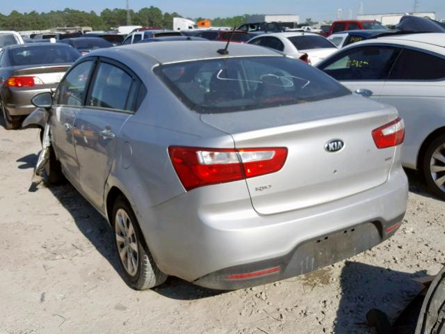 KNADM4A3XD6143642 - 2013 KIA RIO LX SILVER photo 3