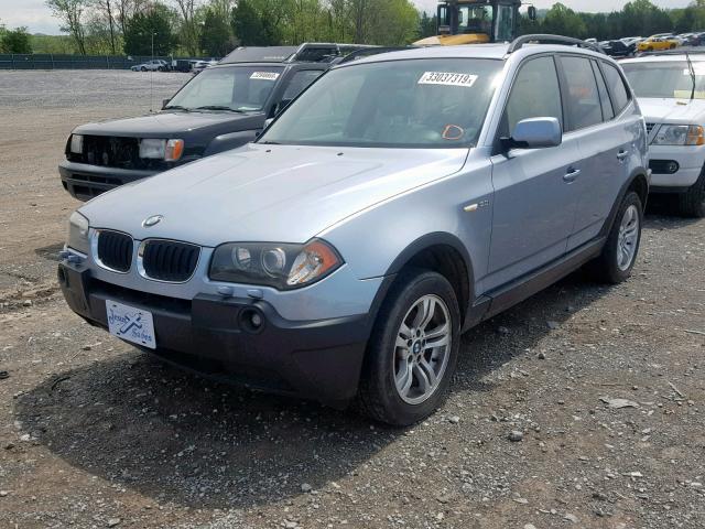 WBXPA93475WD12910 - 2005 BMW X3 3.0I BLUE photo 2