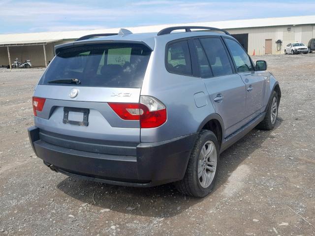 WBXPA93475WD12910 - 2005 BMW X3 3.0I BLUE photo 4