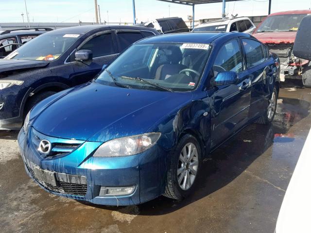 JM1BK123771629064 - 2007 MAZDA 3 S BLUE photo 2