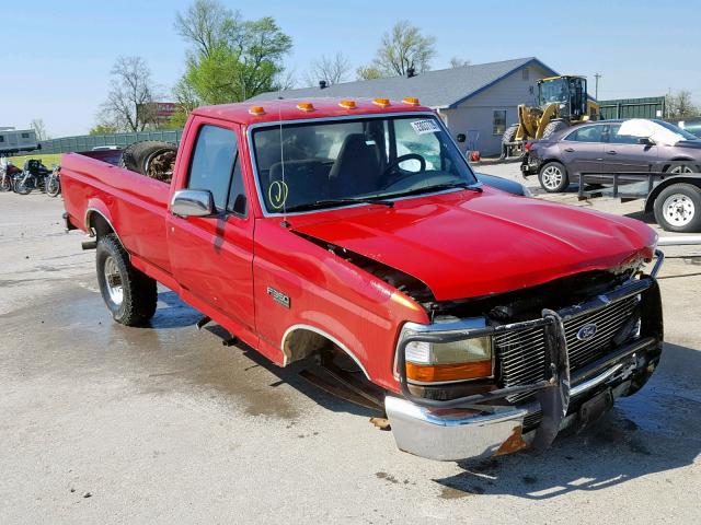 2FTHF36F6RCA67786 - 1994 FORD F350 RED photo 1