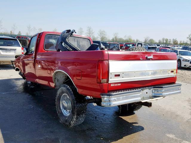 2FTHF36F6RCA67786 - 1994 FORD F350 RED photo 3