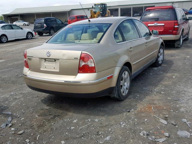 WVWRH63B91E153481 - 2001 VOLKSWAGEN PASSAT GLX GOLD photo 4