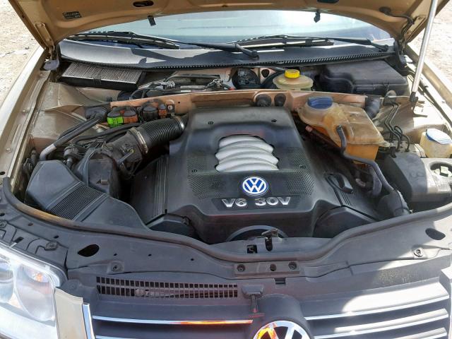 WVWRH63B91E153481 - 2001 VOLKSWAGEN PASSAT GLX GOLD photo 7