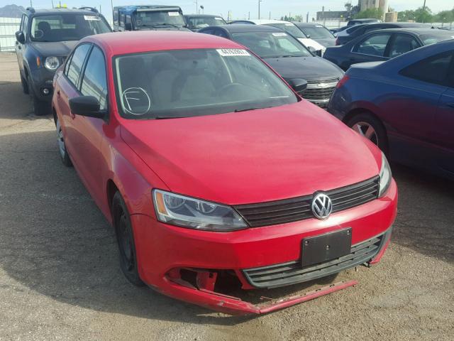 3VW1K7AJ9CM353804 - 2012 VOLKSWAGEN JETTA BASE RED photo 1