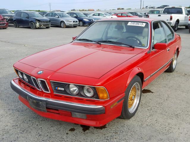 WBAEE1418J2560979 - 1988 BMW M6 RED photo 2