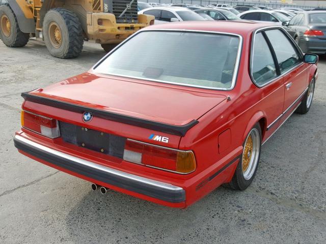 WBAEE1418J2560979 - 1988 BMW M6 RED photo 4