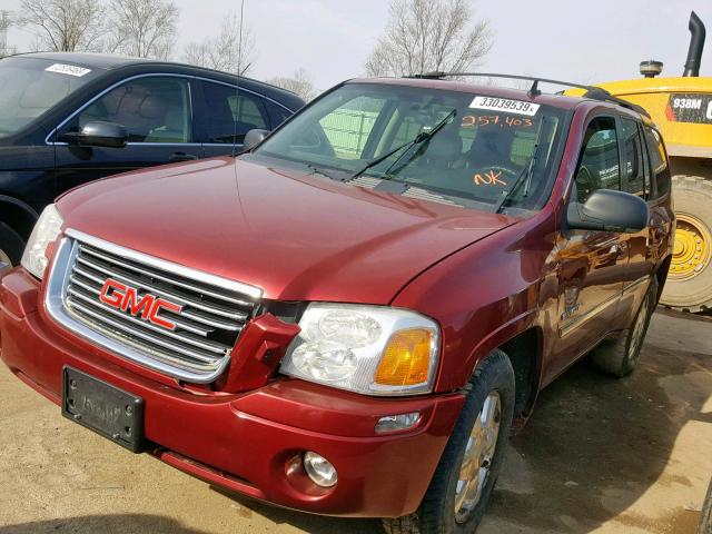 1GKDT13S362183987 - 2006 GMC ENVOY MAROON photo 2