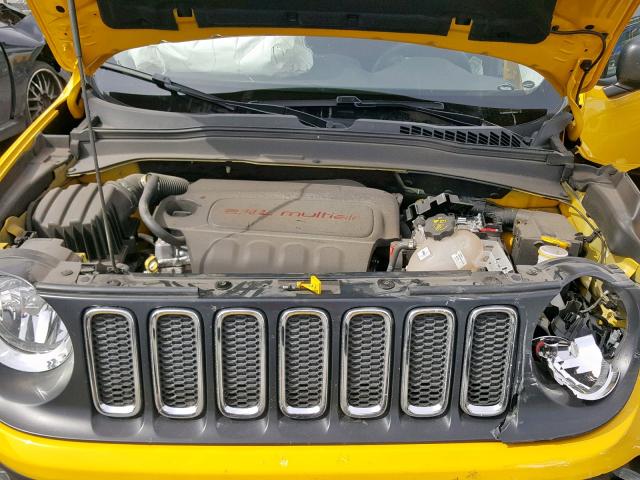 ZACCJBAB3HPF38428 - 2017 JEEP RENEGADE S YELLOW photo 7