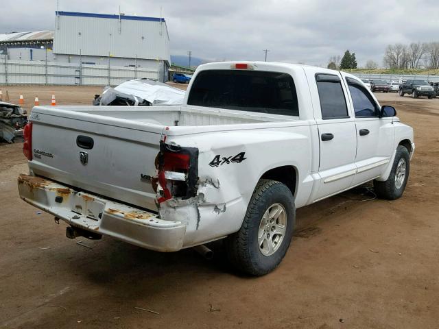 1D7HW48N85S262259 - 2005 DODGE DAKOTA QUA WHITE photo 4