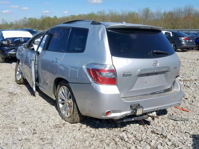 JTEEW44A392027978 - 2009 TOYOTA HIGHLANDER SILVER photo 3