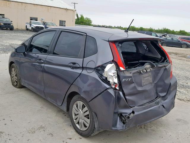 3HGGK5G57FM720863 - 2015 HONDA FIT LX GRAY photo 3