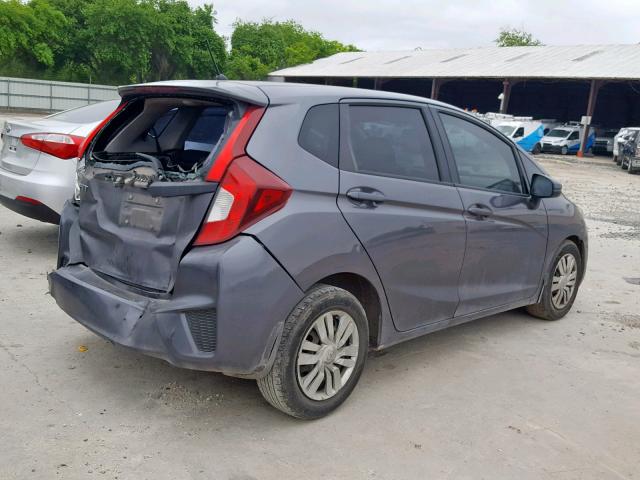 3HGGK5G57FM720863 - 2015 HONDA FIT LX GRAY photo 4