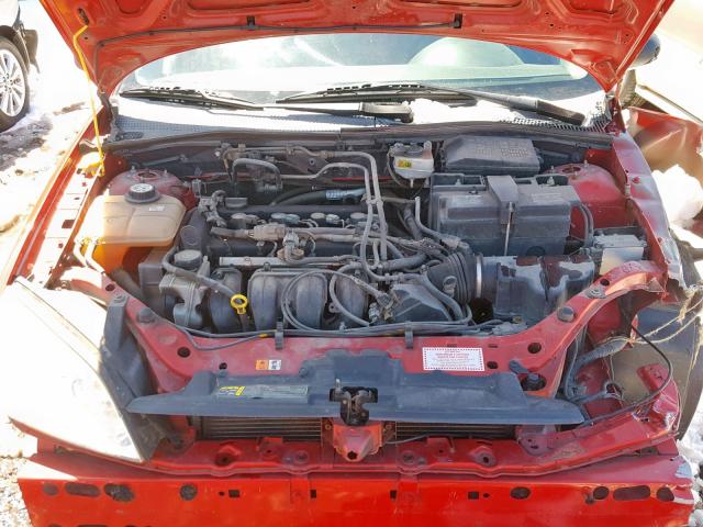 1FAFP34N06W194134 - 2006 FORD FOCUS ZX4 RED photo 7