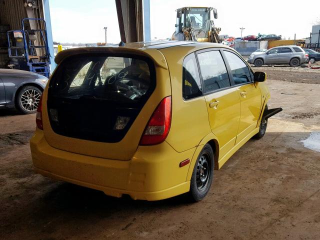 JS2RC41H125104048 - 2002 SUZUKI AERIO SX YELLOW photo 4