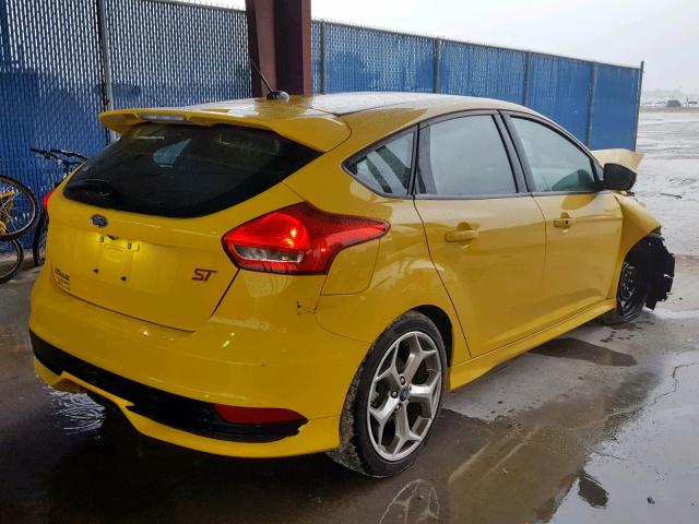 1FADP3L99HL230337 - 2017 FORD FOCUS ST YELLOW photo 4