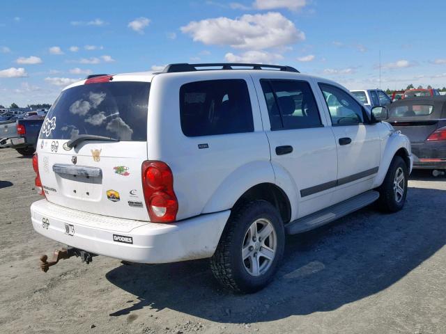 1D4HB48286F101242 - 2006 DODGE DURANGO SL WHITE photo 4