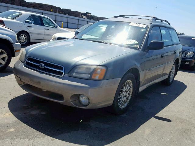 4S3BH665517600478 - 2001 SUBARU LEGACY OUT GREEN photo 2