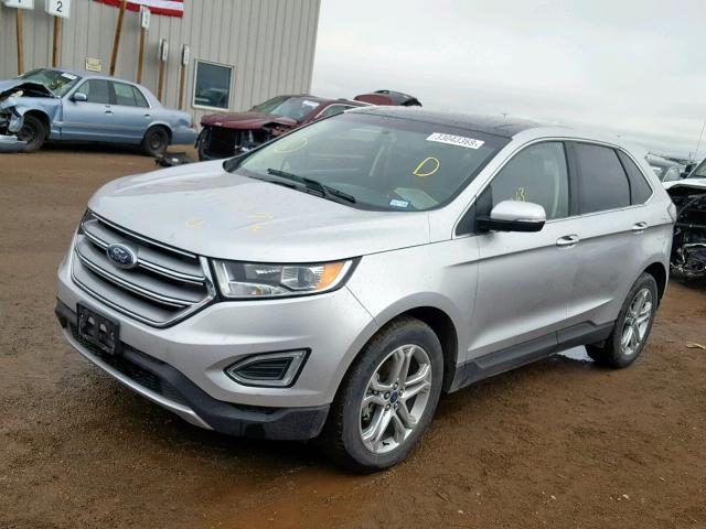 2FMPK3K9XHBB52850 - 2017 FORD EDGE TITAN SILVER photo 2