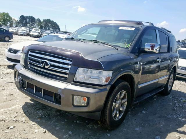 5N3AA08C75N804907 - 2005 INFINITI QX56 GRAY photo 2