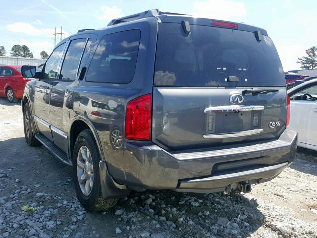 5N3AA08C75N804907 - 2005 INFINITI QX56 GRAY photo 3