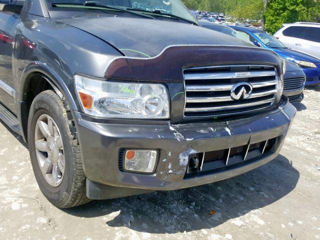 5N3AA08C75N804907 - 2005 INFINITI QX56 GRAY photo 9