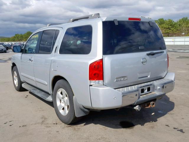 5N1AA08B64N735271 - 2004 NISSAN ARMADA SE SILVER photo 3