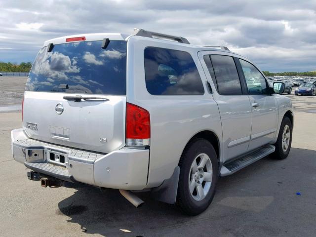 5N1AA08B64N735271 - 2004 NISSAN ARMADA SE SILVER photo 4