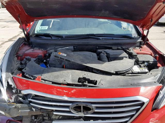 5NPE24AF4HH494243 - 2017 HYUNDAI SONATA SE RED photo 7