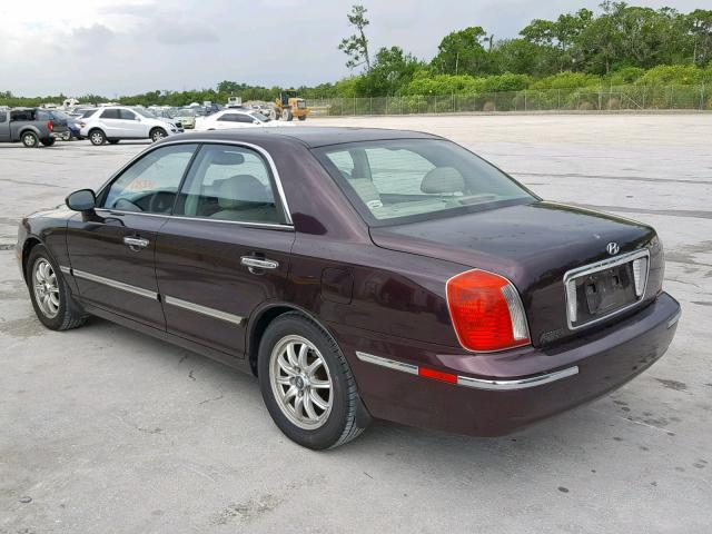 KMHFU45E15A427260 - 2005 HYUNDAI XG 350 PURPLE photo 3