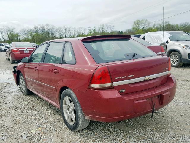 1G1ZT63826F164724 - 2006 CHEVROLET MALIBU MAX 栗色 照片 3
