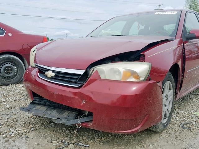 1G1ZT63826F164724 - 2006 CHEVROLET MALIBU MAX 栗色 照片 9
