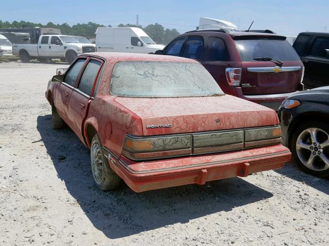 1G2AF54T5L6241692 - 1990 PONTIAC 6000 LE RED photo 3