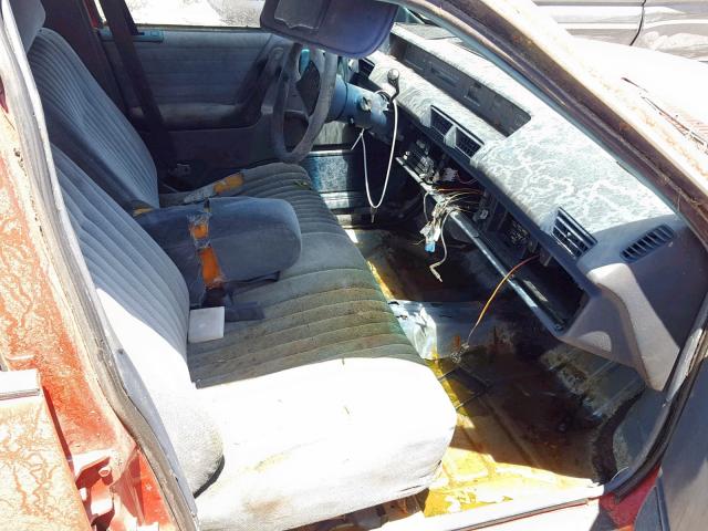 1G2AF54T5L6241692 - 1990 PONTIAC 6000 LE RED photo 5