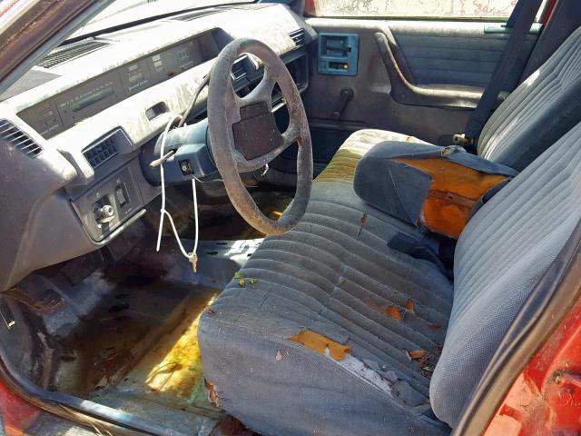 1G2AF54T5L6241692 - 1990 PONTIAC 6000 LE RED photo 9