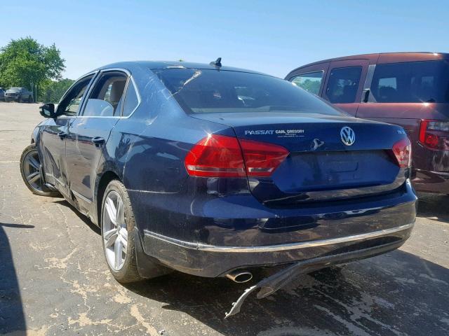 1VWBS7A35FC008944 - 2015 VOLKSWAGEN PASSAT SE BLUE photo 3